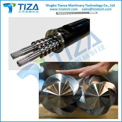conical twin screws barrel for plastic profile sheet products