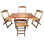 Conjunto Cadeira e Mesa Dobrável de Madeira 120x70cm - Aconchego Shop - Foto 2