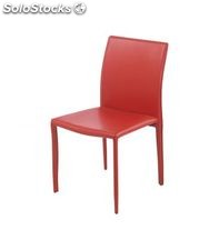 Conjunto de 2 cadeiras vermelhas do pvc.