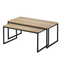 Conjunto de 2 mesas de centro Manzanares en acabado madera de roble 45