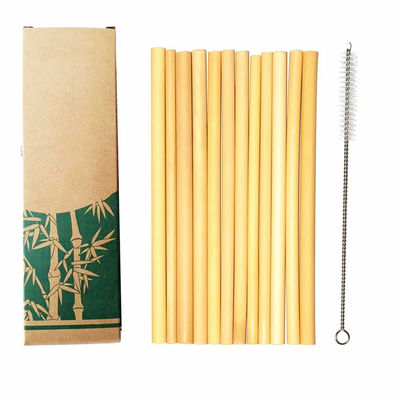 Conjunto de bolsa de pajitas de bambú natural al por mayor a granel - Foto 2