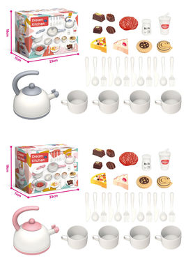 Conjunto de brinquedos de cozinha simulados para crianças com 28 peças