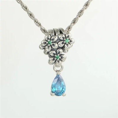 Conjunto de joyería de plata ,pendientes+aretes+cadena dije +colgante+anillo - Foto 4