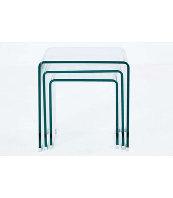 Conjunto de mesas Glass de cristal. 45 cm(alto)45 cm(ancho)45 cm(largo) - Foto 4