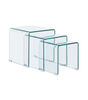 Conjunto de mesas Glass de cristal. 45 cm(alto)45 cm(ancho)45 cm(largo)
