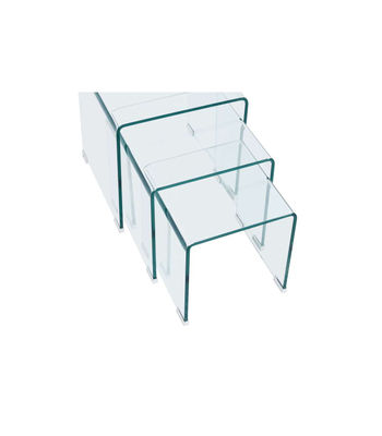 Conjunto de mesas Glass de cristal. 45 cm(alto)45 cm(ancho)45 cm(largo) - Foto 3