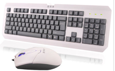 Conjunto de teclado y ratón teclado + raton óptico con cable KM-100