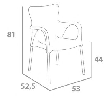 Conjunto de Terraza 4 sillas con Mesa 70 x 70 cm. - Foto 3