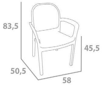 Conjunto de terraza Rattan 4 sillas con mesa 80 x 80 cm - Foto 4