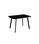 Conjunto mesa + 4 sillas Emma acabado negro/gris., Color - Cristal y tapizado - 1