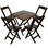 Conjunto Mesa e Cadeira Dobrável de Madeira 70x70cm - Aconchego shop - 1