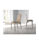 Conjunto Mia mesa cristal transparente y 4 sillas en polipiel camel., Color - - Foto 2