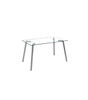 Conjunto Mia mesa cristal transparente y 4 sillas en polipiel camel., Color -