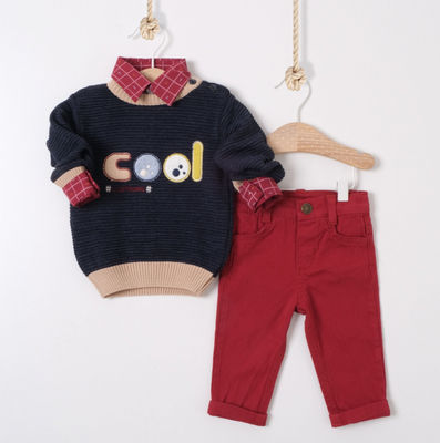 Conjunto niño 06 - 18 meses camisa + pantalon + jersey 3 piezas - Foto 2