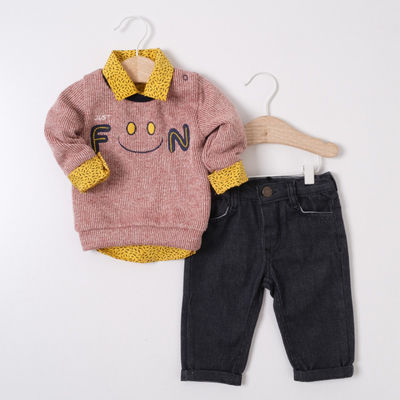 Conjunto niño de 06 - 18 meses camisa, pantalon y jersey- de 3 piezas - Foto 2