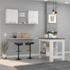 Conjunto Norfolk de Cocina, Isla de Cocina + Mueble de Pared para Cocina