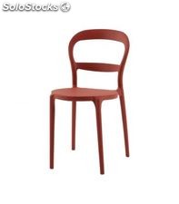 Conjunto of 2 vermelho cadeiras de jantar polipropileno.