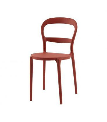 Conjunto of 2 vermelho cadeiras de jantar polipropileno.