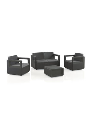 Conjunto ratán venus confort con 4 plazas - mobiliario exterior con mesa