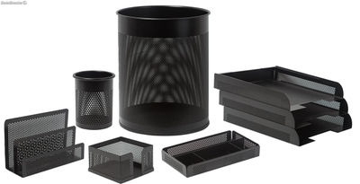 Conjunto sobremesa 8 piezas chapa perforada color negro - Sistemas David - Foto 2