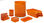 Conjunto sobremesa 8 piezas chapa perforada en color naranja - Sistemas David - 1