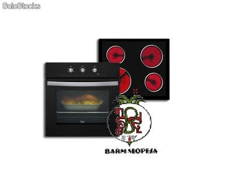 Conjunto de cocina Beko CSS 48100 GW 3 zonas vitrocerámica + horno  convencional
