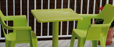 Conjunto terraza 2 sillones con apoyabrazos con mesa cuadrada 60 x 60 cm. - Foto 2