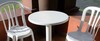 Conjunto terraza de 2 sillas resina con mesa redonda 60 cm
