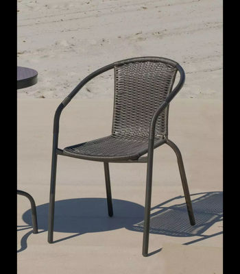 Conjunto terraza jardín mesa + 4 sillones acero color bronce, - Foto 2