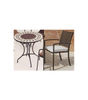 Conjunto terraza jardín mesa + 4 sillones acero color bronce, Oran/Bahia-75/4.