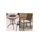 Conjunto terraza jardín mesa + 4 sillones acero color bronce, Oran/Bahia-75/4. - 1