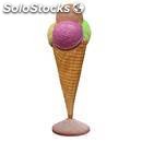Cono gelato basic in resina tridimensionale - mod. gi015 - dimensioni cm 60 x