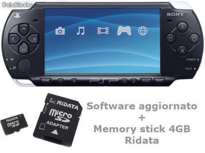Console Sony PSP con aggiornamento software + Memory card 4GB Ridata