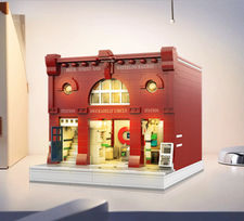 Construindo brinquedos compatíveis com Lego, estação de metrô britânica