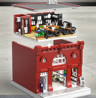 Construindo brinquedos compatíveis com Lego, estação de metrô britânica - Foto 3
