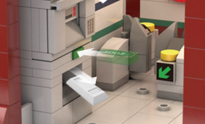 Construindo brinquedos compatíveis com Lego, estação de metrô britânica - Foto 5