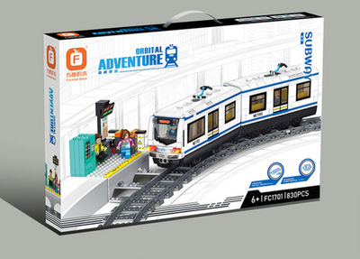 Construindo brinquedos compatíveis com LEGO, modelo de metrô de Hong Kong - Foto 2
