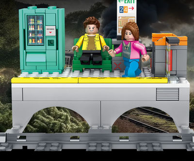 Construindo brinquedos compatíveis com LEGO, modelo de metrô de Hong Kong - Foto 5