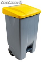 Container mit Pedal 120 Liters. Deckel in gelb - Sistemas David