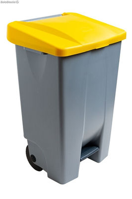 Container mit Pedal 120 Liters. Deckel in gelb - Sistemas David