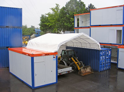 Containerzelt - Container Überdachung (4 Großen)
