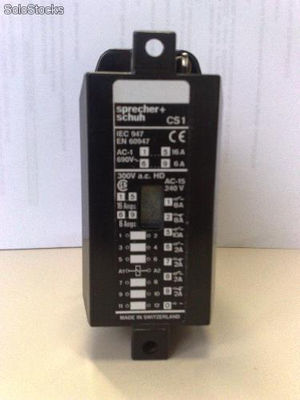 Contator auxiliar cs1-c Sprecher Schuh 125vcc + base k ou Base u