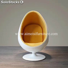 Contemporáneo muebles de sala de aviador de fibra de vidrio de huevo silla cojín