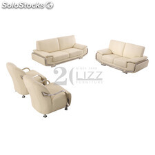 Contemporary High Quality Sitting Room Furniture Loveseat Couch Leather Lounge