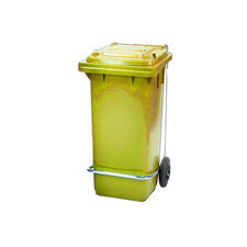 Contenedor basura 120L amarillo con pedal