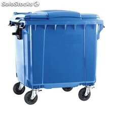 Contenedor Papelera PP reciclaje 80 litros en color azul, amarillo y negro  - Zeta Trades S.L.U.