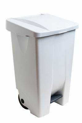 Contenedor blanco con pedal 80 litros - Sistemas David