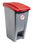 Contenedor con pedal 60 litros con adhesivo reciclaje. Tapa roja - Sistemas - 1