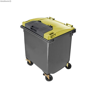 Contenedor de basura 1100L MOD2015 doble tapa amarillo