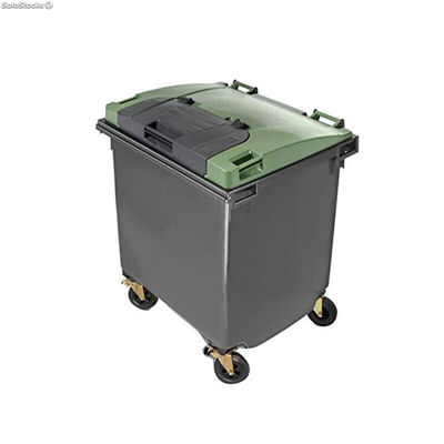 Contenedor de basura 1100L MOD2015 doble tapa verde